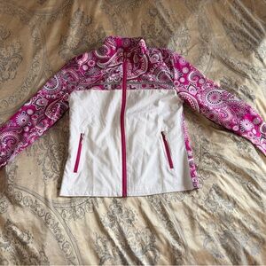 Women's Pink and White Paisley Jacket